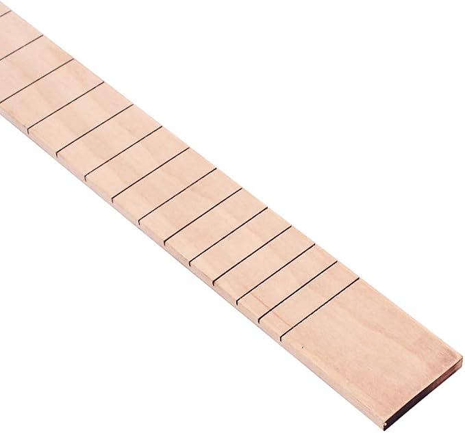 Guitar Fretboard With 21 Frets Maple Fingerboard for 3 String Cigar Box Guitar Replacement (maple) 1Pcs
