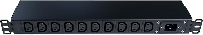 WTH-CS/PDU-C13-E (US121052E) Heavy Duty Metal 1U Rack Mount PDU, Inlet C20 20A 120/240V Open end (Without Extension Cord), Outlet C13 x10 Ports