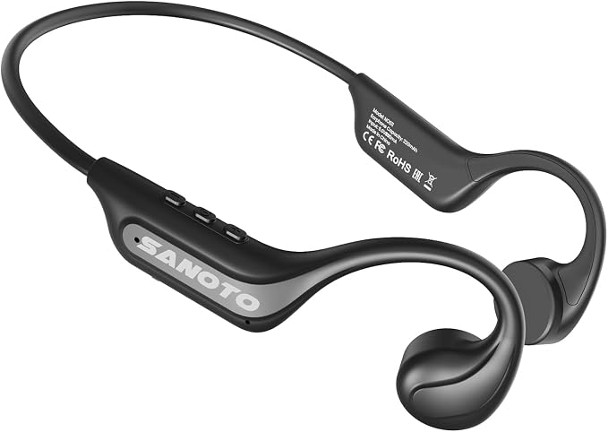 MONODEAL Bone Conduction Headphones Bluetooth Open Ear Headphones with Mic | EQ ModeSwitching Lightweight Bone Conduction Earbuds IP65 Waterproof