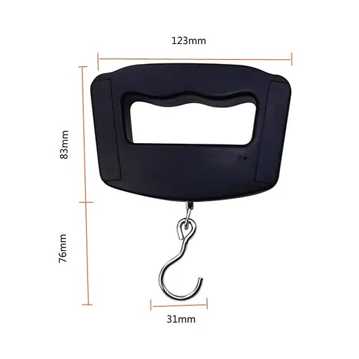 Digital Portable Luggage Scale - 50kg/10g Capacity, Backlit Handheld Suitcase Scale for Travel