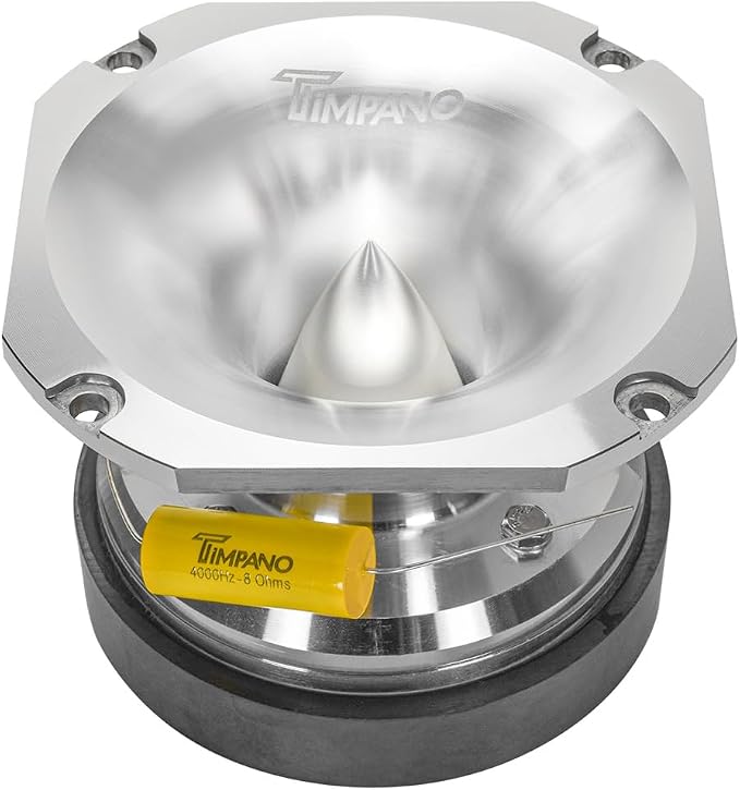 Timpano Super Tweeter 4 Inch TPT-ST71 Chrome, 8 Ohm, 900 Watts Max, 108 db, High Sensitivity, PRO Audio Bullet Super Tweeters (Pair)