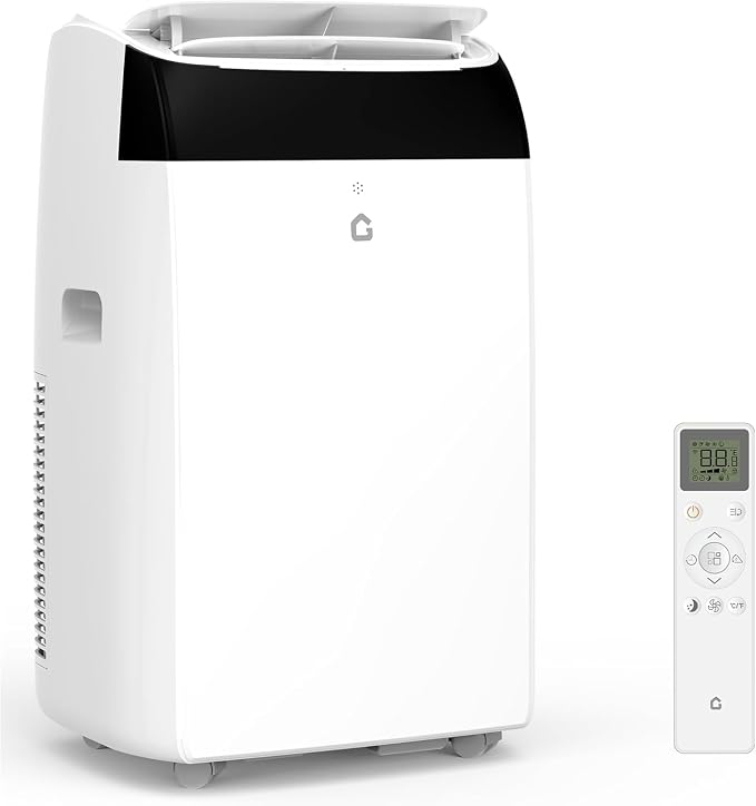 GAOMON 14000 BTU Portable Air Conditioners with Remote Control, 3-In-1 Free Standing AC Unit with Fan & Dehumidifier, Cools Room Up to 700 Sq.Ft, Smart/Sleep Mode,3 Speed,Auto Swing,24H Timer, White