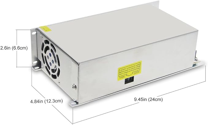 ALITOVE 24V 25A 600W Power Supply Adapter SMPS Switch Mode Power Supply LED Driver 110V 220V AC to DC 24 Volt 25 Amp 20A Converter Transformer for LED Light CCTV Camera Radio Speaker Amplifier Motor