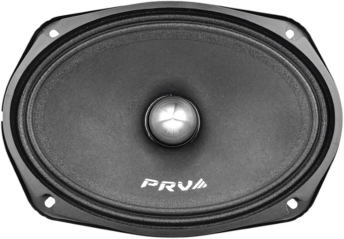 PRV AUDIO 2X 69MR500-4 Bullet Midrange 6x9 Speakers 500 Watts Program Power, 4 Ohm High Performance Pro Car Audio Loudspeaker with 1 Exclusive Lanyard (2 Speakers)