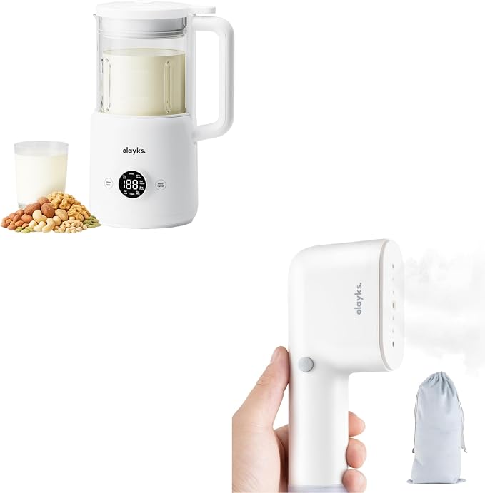 olayks. Automatic Nut Milk Maker, 20 Oz Soy Milk Maker Machine for Homemade & Product Image Travel Steamer for Clothes, Fashion Portable Handheld Garment Steamer, 15S Heat Up