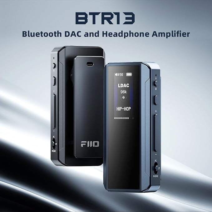 FiiO BTR13 Bluetooth Headphone Amplifier with LDAC, aptX Adaptive, aptX HD, AAC (Dual CS43131 3.5mm Unbalanced & 4.4mm Balanced Output) (Blue)