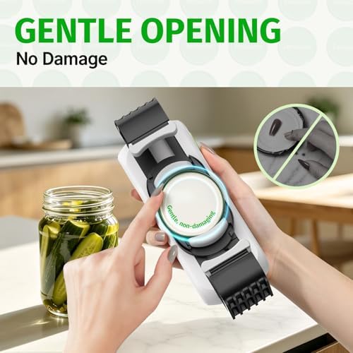 Effortless Electric Jar Opener Easy Opens Twist-Lid, One Handed Automatic Jar Opener for Weak Hands & Seniors with Arthritis