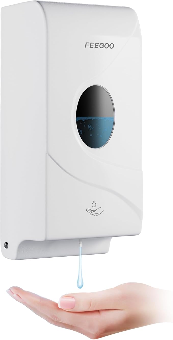Automatic Wall Mounted Soap Dispenser, 27 fl oz / 800 ml Touchless Refillable Soap Dispenser for Commercial Restrooms, Offices, Hotels, Restaurants and Kitchens