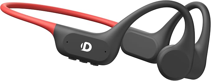 DEMICEA Open Ear Sport Headphones, Soft Silicone Wireless Bone Conduction Earphones, Powerful Bass, 10H Lasting, Multipoint Capable, Quick Charge, Built-in 32GB MP3