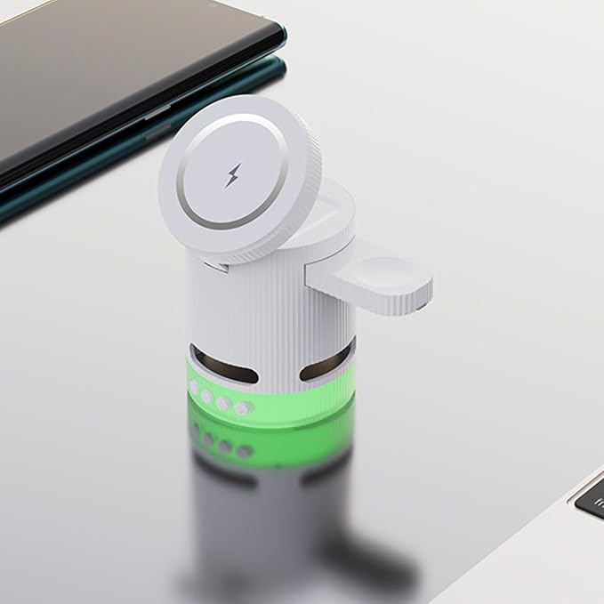 4 in 1 Magnetic Wireless Charging Station, Magnetic Phone & Watch Charger Station, Fast Charging RGB Charger for Phone Earbud Watch