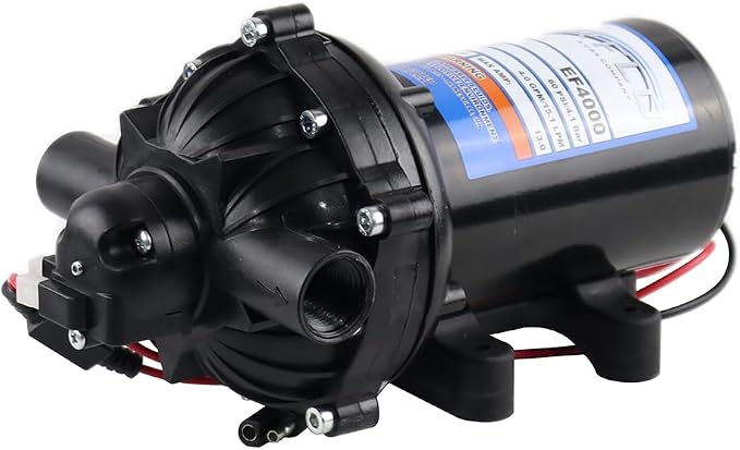 Everflo 4.0 GPM 12V Diaphragm Pump Boxed with 1/2" NPT Ports