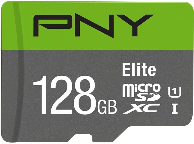 PNY 128GB Elite Class 10 U1 microSDXC Flash Memory Card - 100MB/s, Class 10, U1, Full HD, UHS-I, Micro SD (Pack of 1)