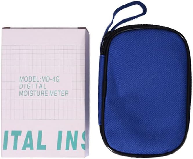 Digital Wood Moisture Meter 4 Pin, Accurate Handheld Lumber Humidity Tester with LCD Display for Lumber, Firewood, Bamboo, Forestry, Drywall & Woodworking Applications (ZONV MD-4G, Pin Moisture Meter)