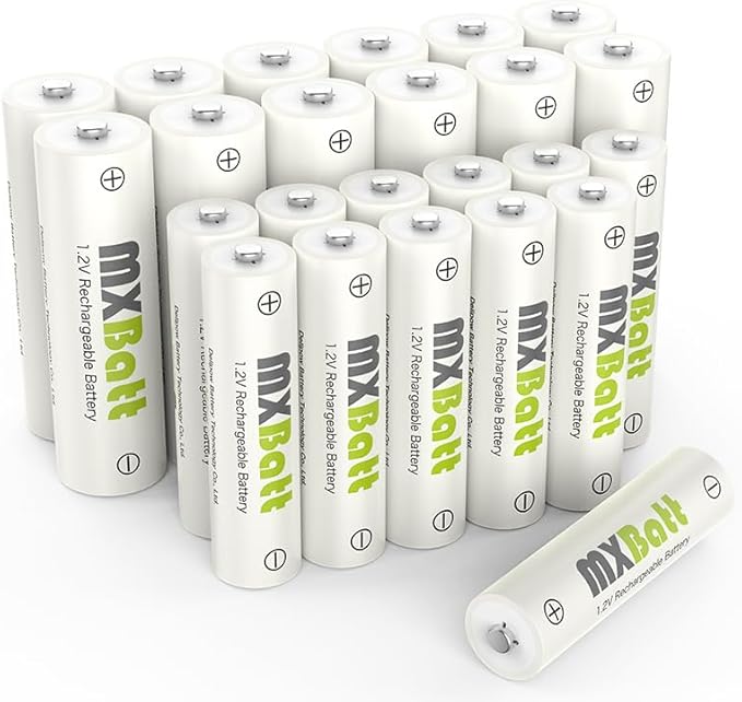 Rechargeable AA and AAA Batteries NiMH 1.2V Combo, 3300mAh 12 Pack, 1100mAh 12 Pack, 1200 Cycle Long Life, for Cordless Phones, Home Security, Household, Business Devices, Electronics