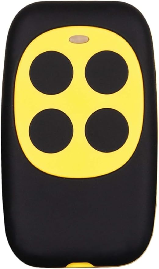 4-Button Universal Gate and Garage Door Fixed Code and Rolling Code Garage Door Remote Control/Remote Keyless Key Multi Frequency 280MHZ-350MHZ/380MHZ-450MHZ/867MHZ-868MHZ (Yellow)