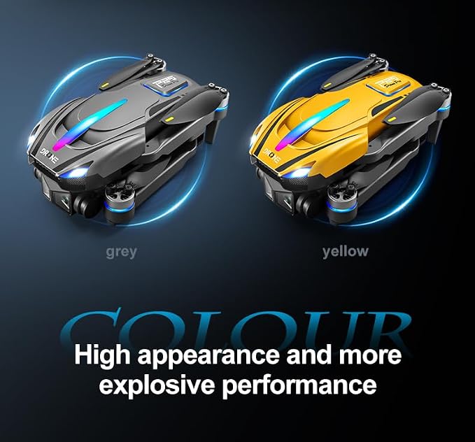 Drone with Camera 1080P HD, Brushless motor FPV Foldable Drone for Adults ，One-Key Take Off/Landing, Intelligent obstacle avoidance，360° Flips, Headless Mode，Optical Flow Positioning