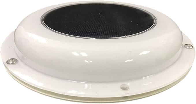 Solar Ventilation Fan without Battery for Boat, Yacht, Camper, Home, White