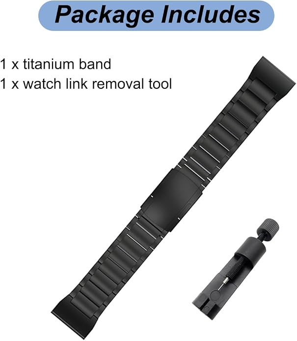 Titanium Band for Garmin Fenix 8 (51mm)/Fenix 7X/6X/5X/Fenix 3 HR, Descent Mk2i Mk2, Tactix 7, Enduro 2 3, Epix Pro Gen 2 (51mm) - 26mm Quick Fit Watch Band Metal Strap for Garmin Watch