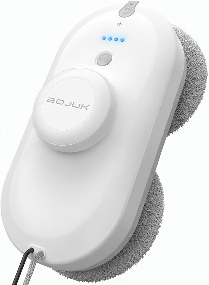 Window Cleaning Robot, 5000Pa Suction with Edge Detection | AI Smart Path Planning Dual Spray & UPS Anti-Drop with 10 Pads for Indoor/Outdoor High-Rise Windows