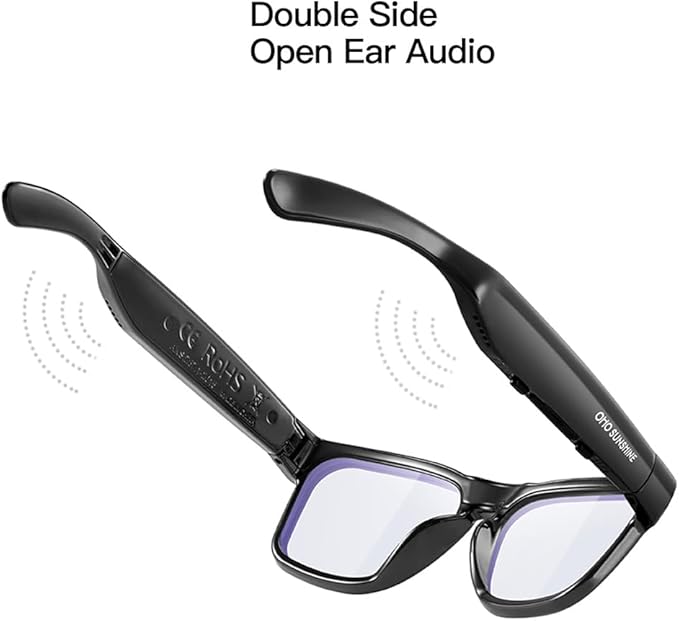 OhO sunshine Bluetooth Audio Sunglasses, Lightweight Open Ear Sport Glasses, 10H Playtime, Water Resistant with Voice Control