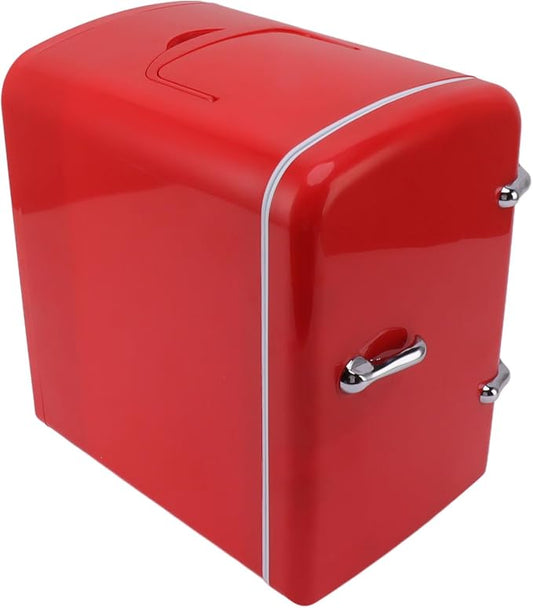Portable Mini Fridge Cooler & Warmer for Skincare, Makeup, Drinks and Food - 4L/6 Can Personal Compact Refrigerator for Bedroom, Car, Office & Dorm, AC/DC Power