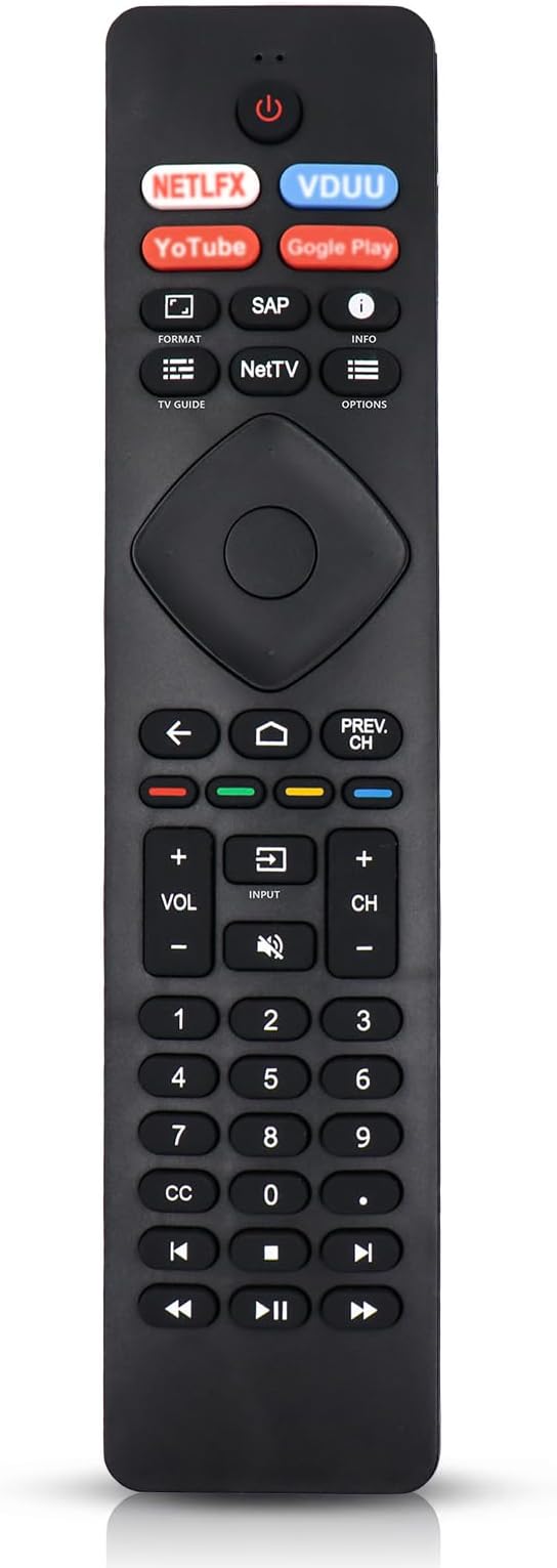 NH800UP RF402A-V14 IR Replacement for All Philips Smart TV Remote Control, Replacement Remote for Philips Android LED LCD 4K Smart TV 43PFL5766 50PFL5604 65PFL5504 65PFL5604 75PFL5704