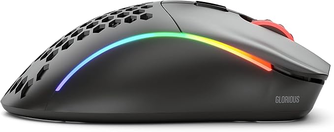 GLORIOUS Model D Wireless Gaming Mouse - 69g Superlight, Lag Free 2.4Ghz Wireless, Up to 71 Hour Battery, RGB, BAMF Sensor, Ergonomic, 6 Buttons - Matte Black