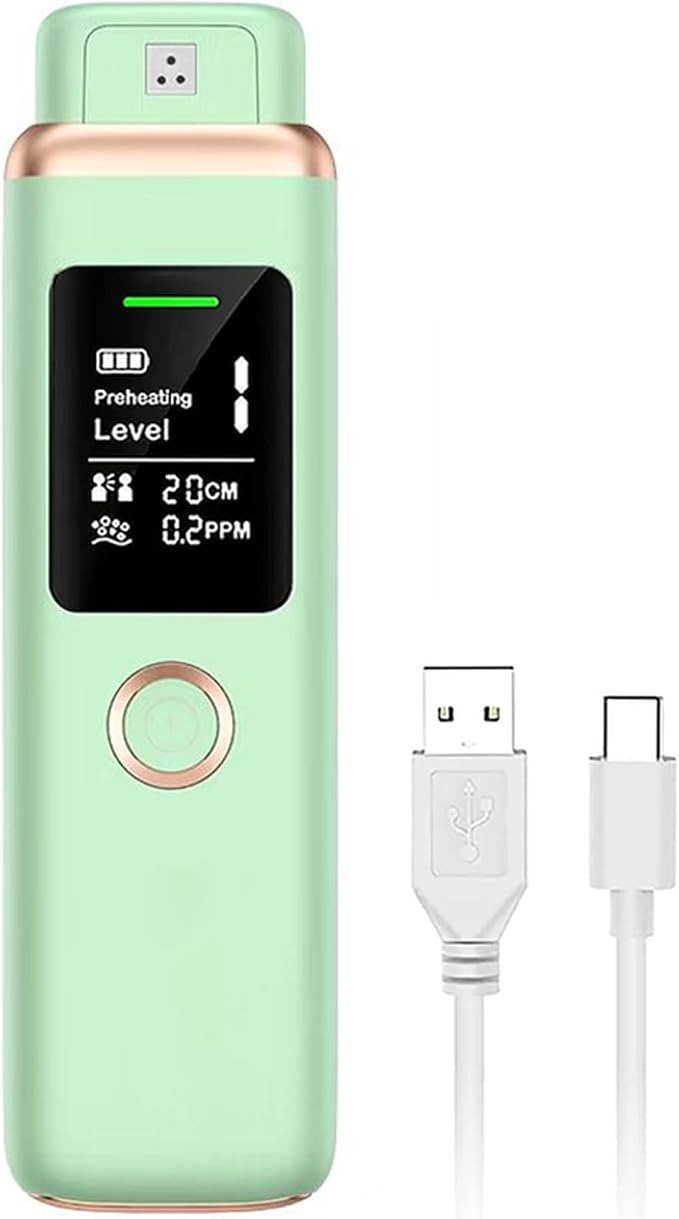 Bad Breath Tester, Smart Breath Odor Detector,Portable Contactless Bad Breath Checker,USB Charging,Display Bad Breath Level/Gas Concentration/Social Distance (Green)