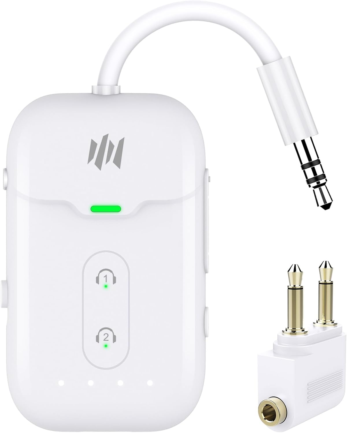 Premium Airplane Bluetooth 5.4 Transmitter Adapter,Supports 2 AirPods/Headphones,Bluetooth Transmitter Receiver with aptX Low Latency,Wireless Adapter for Flight,TV,Gym,Tablets Car Stereo