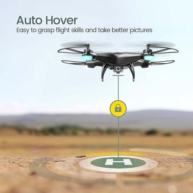 Holy Stone HS110D FPV RC Drone With 1080P HD Camera Live Video 120 Wide Angle WiFi Quadcopter With Gravity Sensor, Voice Control, Gesture Control, Altitude Hold, Headless Mode, 3D Flip RTF 2 Batteries