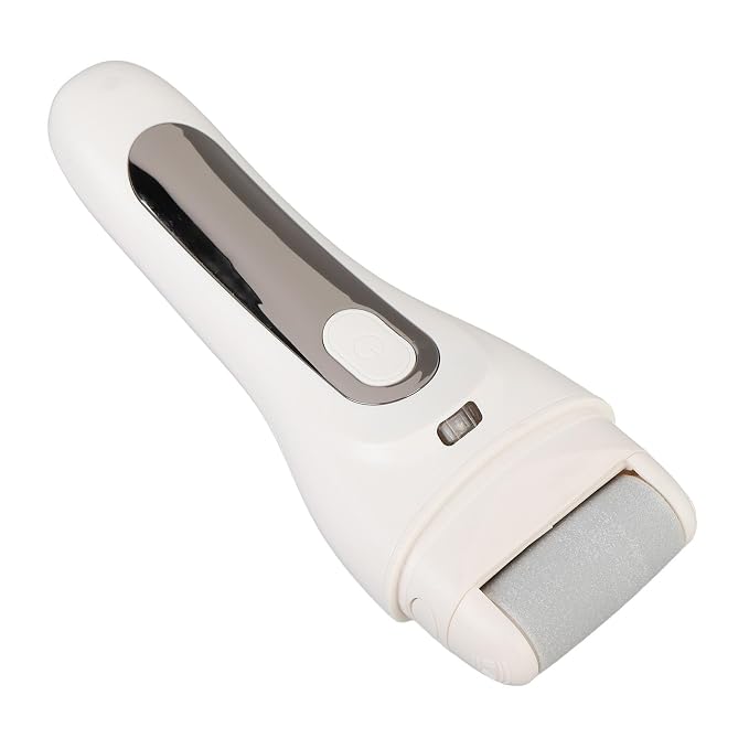 Electric Callus Remover, 3 Adjustable Speeds IPX7 Water Proof USB Rechargeable LCD Display Electric Foot File Portable Electronic Foot File Pedicure Tools Callus Remover Foot Scrubber Kit (White)