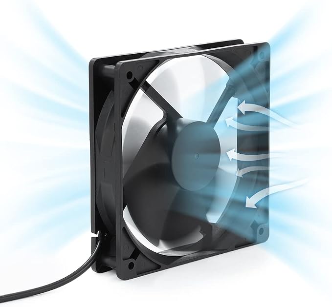 Solar Panel Fan Kit, 12W Weatherproof Solar Panel with DC Fan for Small Chicken Coops, Greenhouses, Sheds,Pet Houses, Window Exhaust (Single Fan)