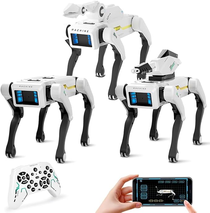 Smart Robot Dog 3 in 1- Interactive STEM Pet with Voice Control, 30+ Actions & APP Programming, Durable Design for Kids Age 6+ (Compatible with iOS/Android)