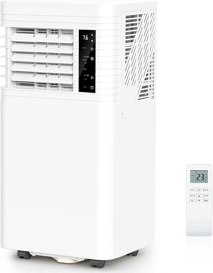 COWSAR 10000 BTU Portable Air Conditioner | Cools Up to 450 Sq.Ft, 4-in-1 Multi-Functional AC with Remote, LED Display & 24H Timer, Full Installation Kit Included