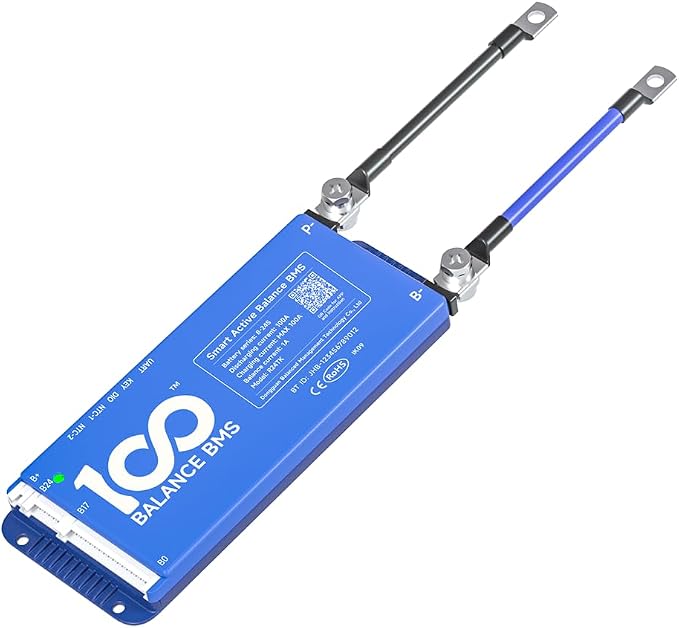 100BALANCE BMS 150A Active Balance 1A 8S-17S Build in Bluetooth Cell Balancing Smart PCB Battery Protection Board for Li-ion/Lifpo4/LTO Lithium Battery Pack