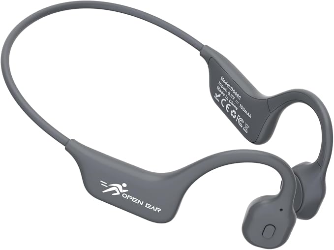 SANOTO Bone Conduction Headphones Bluetooth Open Ear Headphones with Mic, Lightweight Bone Conduction Earbuds IPX5 Waterproof Sport Wireless Earphones for Running Cycling Workout