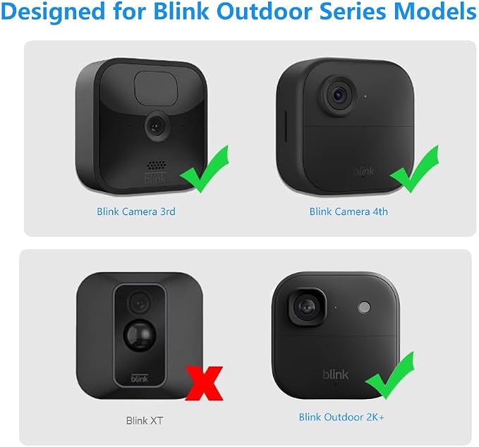 All-New Blink Outdoor Camera Surveillance Mount, 3 Pack Weatherproof Protective Housing and 360 Degree Adjustable Mount for Blink Outdoor 4/Outdoor 2K+/3rd Gen Cam, Black (Camera is Not Included)