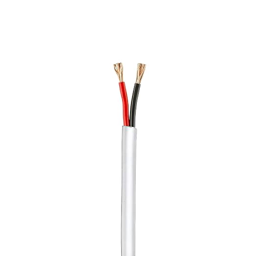 18-2 Gauge Low Voltage Stranded Cable Wire - 1000 ft, 18 AWG, PVC Jacket - for Security Systems, Alarm, Audio, Control, Intercom, and Speaker Applications (White, 18-2)