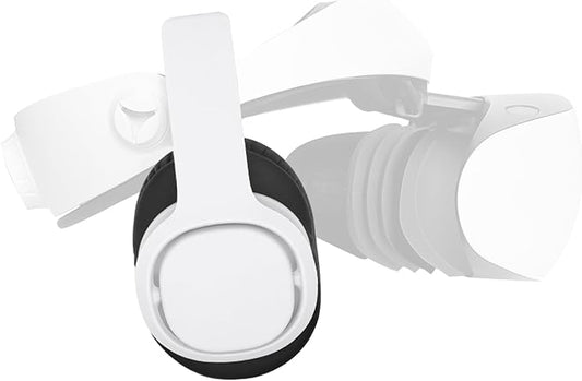 Globular Cluster PH2 Stereo VR Headphones for PS VR 2 - Clip On Design Easy to Install and Remove - Looks Tidy with Cable Router - More Comforable Than in-Ear Buds -75mm x 90mm Earmuffs White