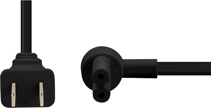 2-Pack - Power Cords Compatible with Sonos Era 100 and Era 300 Speakers (6-Foot, Black)