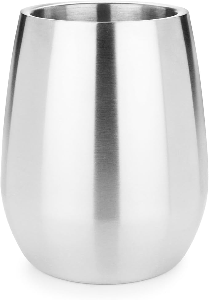 Viski Wine Chiller, Double Walled Insulated Wine Bottle Holder, Single Bottle Wine Chiller, Stainless Steel