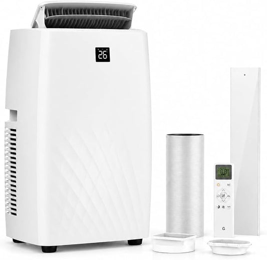 14000 BTU Portable Air Conditioners, 4-in-1 AC Unit with Cooling, Fan, Dehumidifier and Sleep Modes, for Rooms Up to 750 Sq.Ft, Remote Control, 24H Timer, Window Kit for Bedroom Apartment Dorm