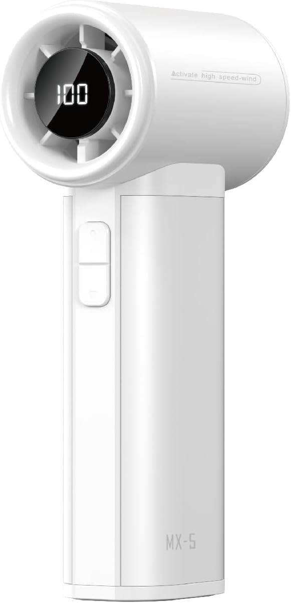4500mAh Powerful Mini Turbo Fan - 100 Speed Touch Control Portable Handheld High Speed Rechargeable Small Pocket Design Personal Travel Essentials for Indoor and Outdoor-Silver