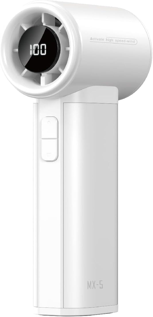 4500mAh Powerful Mini Turbo Fan - 100 Speed Touch Control Portable Handheld High Speed Rechargeable Small Pocket Design Personal Travel Essentials for Indoor and Outdoor-Silver