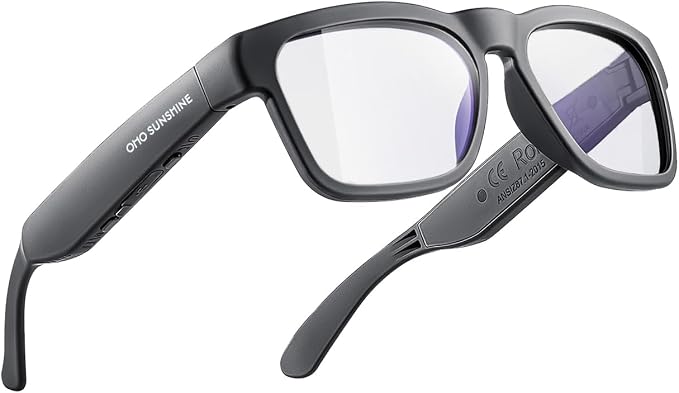 OhO sunshine Bluetooth Audio Sunglasses, Lightweight Open Ear Sport Glasses, 10H Playtime, UV400 ANSI Z87.1, Water Resistant with Voice Control