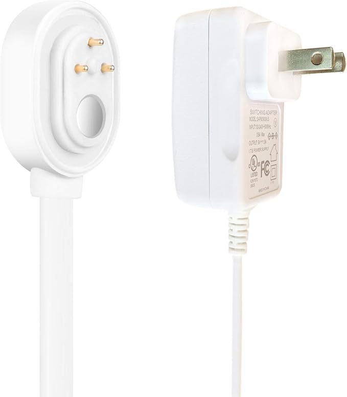 Uogw 25FT Magnetic Charging Cable for Arlo Pro 5S 2K/Arlo Pro 4/Arlo Ultra 2/Arlo Pro3/Arlo Ultra/Go 2 Camera,Power Adapter and Power Cable,Weatherproof Outdoor - 3Pack (White)