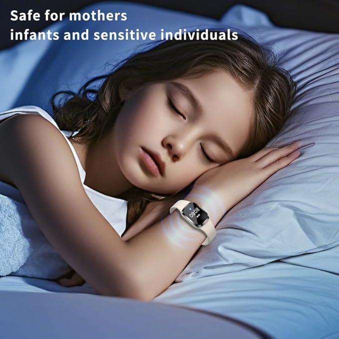 Ultrasonic Mosquito Repellent Bracelets Watch Adjustable Silicone Wristbands Outdoor Bracelets for Kids & Adults Non-Toxic Natural (1Pack M2 Beige Watch)