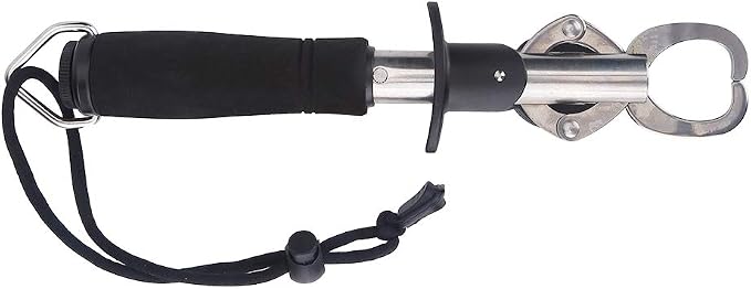3 in 1 Fish Lip Grip Tool with Digital Scale 15kg, Fish Grabber for Freshwater Fishing, Stainless Steel EVA Foam Handle