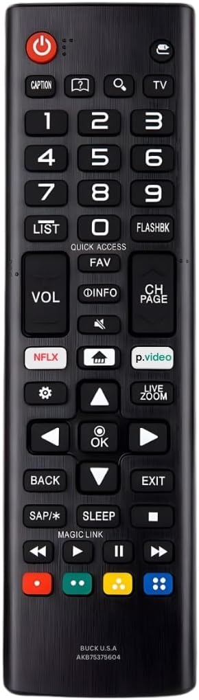 AKB75375604 LG TV Remote Control Replacement for Smart TV - Easy Setup Remote, Streaming Shortcuts - Works with LG 4K, UHD, LED, OLED Smart HDTV Models (AKB75095307 AKB74915305 AKB76040302)