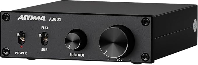AIYIMA A3001 Mini Mono Amp 300W Subwoofer Amplifier TPA3255 Class D Amp with Full-Frequency & Sub Bass Home Audio Speaker amp+ DC36V 6A Power Adapter